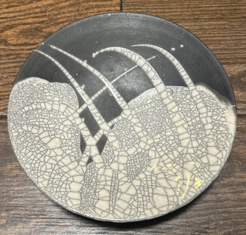 Naked raku crackle glaze art - raku,